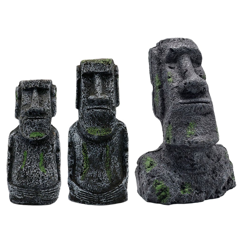 Aquarium Fish Farm - Aquarium Moai Statues Easter Island Head