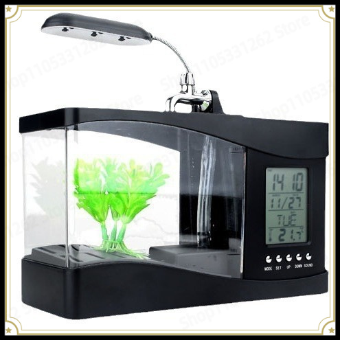Aquarium Fish Logo - Mini Small Fish Tank Creative Desktop