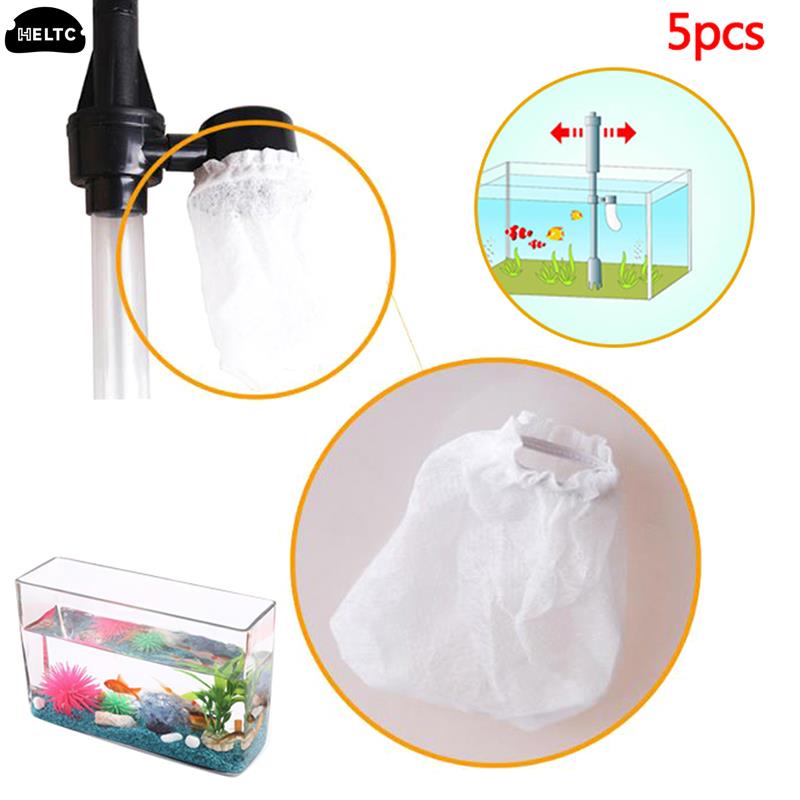 Aquarium Fish Tank Cleaner - 5Pc Aquarium Siphon Filter Bags Fish