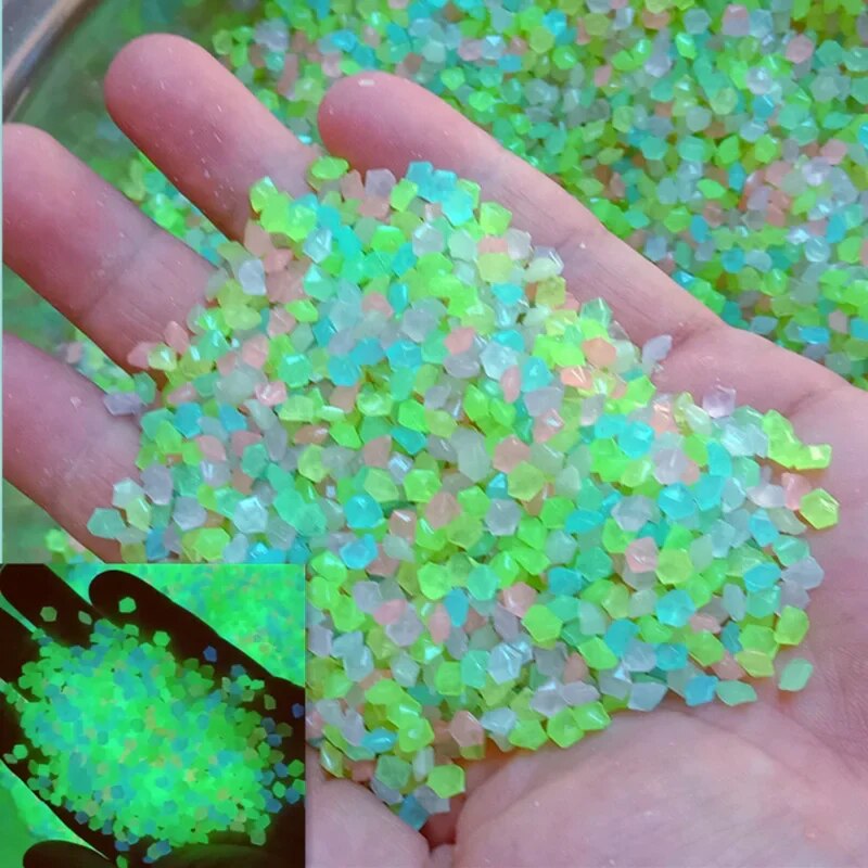 Aquarium Fish That Glow In The Dark - 1000pcs 3-5mm Luminous Sand Glow In