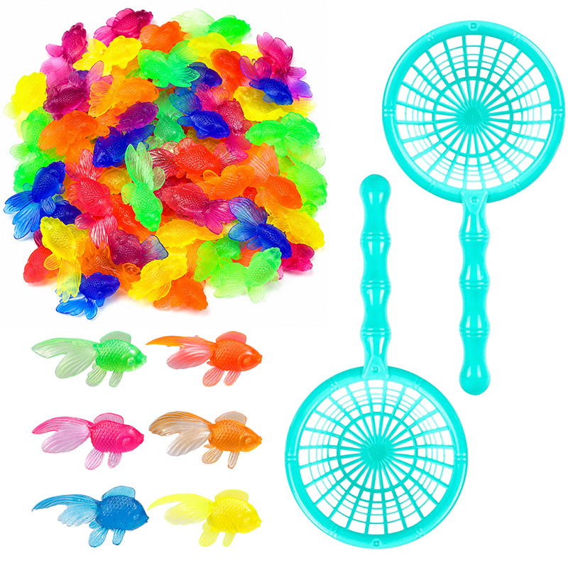 Aquarium Fish Farm - 10/20PCS Plastic Goldfish with Fishing Net
