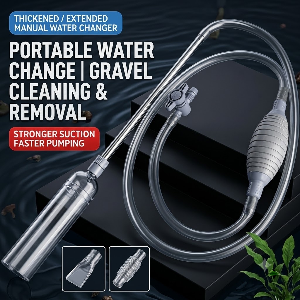 Aquarium Fish Maintenance - Aquarium Siphon, Manual Water Changer, Fish