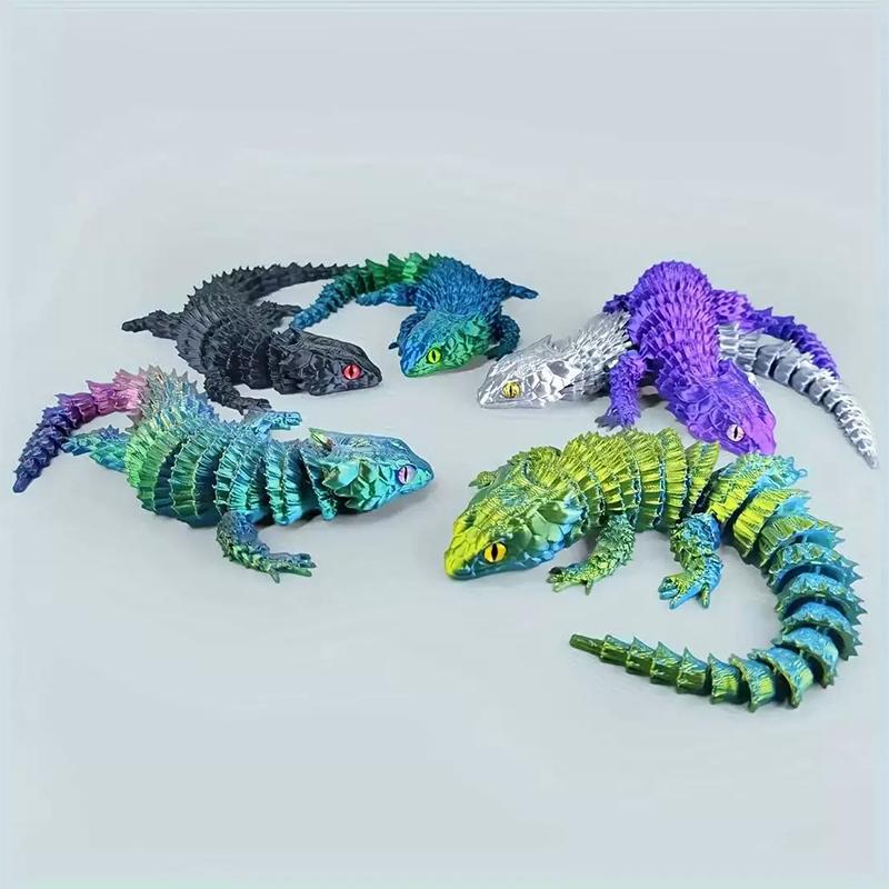 Aquarium Fish Farm - 3D Printed Conjoined Lizard Statue Ornaments,