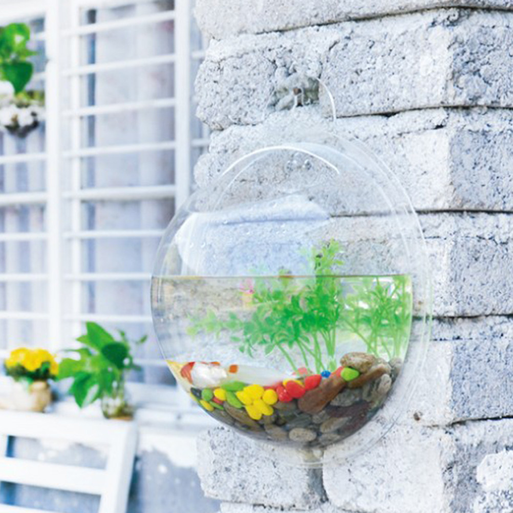Aquarium Fish In Bowl - Creative Wall Mounted Acrylic Transparent Fish