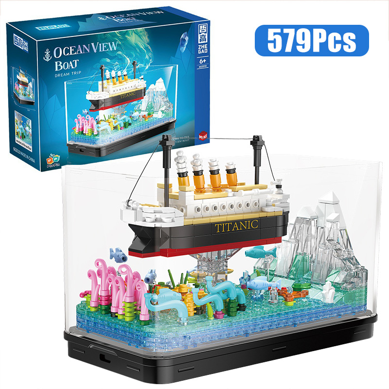Aquarium Fish Keeping - MOC Titanic Cruise Line Pirate Ship