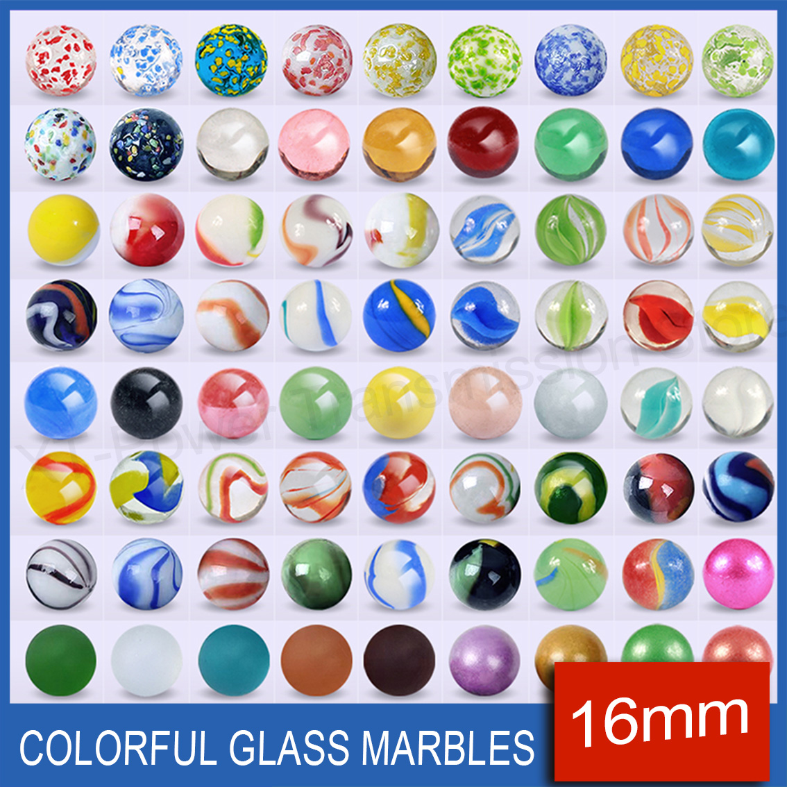 Fish Toy In Aquarium - 5-90PCS 16mm Colorful Glass Marbles Toy
