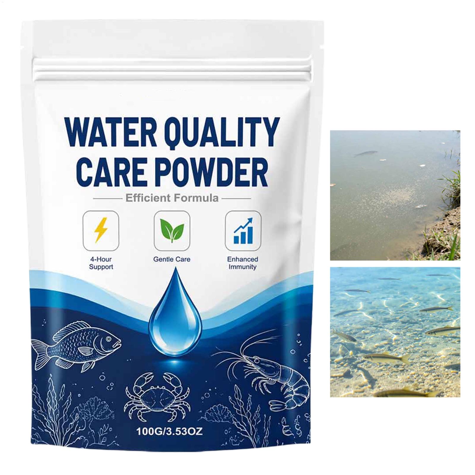 Aquarium Fish Tank Cleaner - 100g Aquarium Water Clarifier Powder For