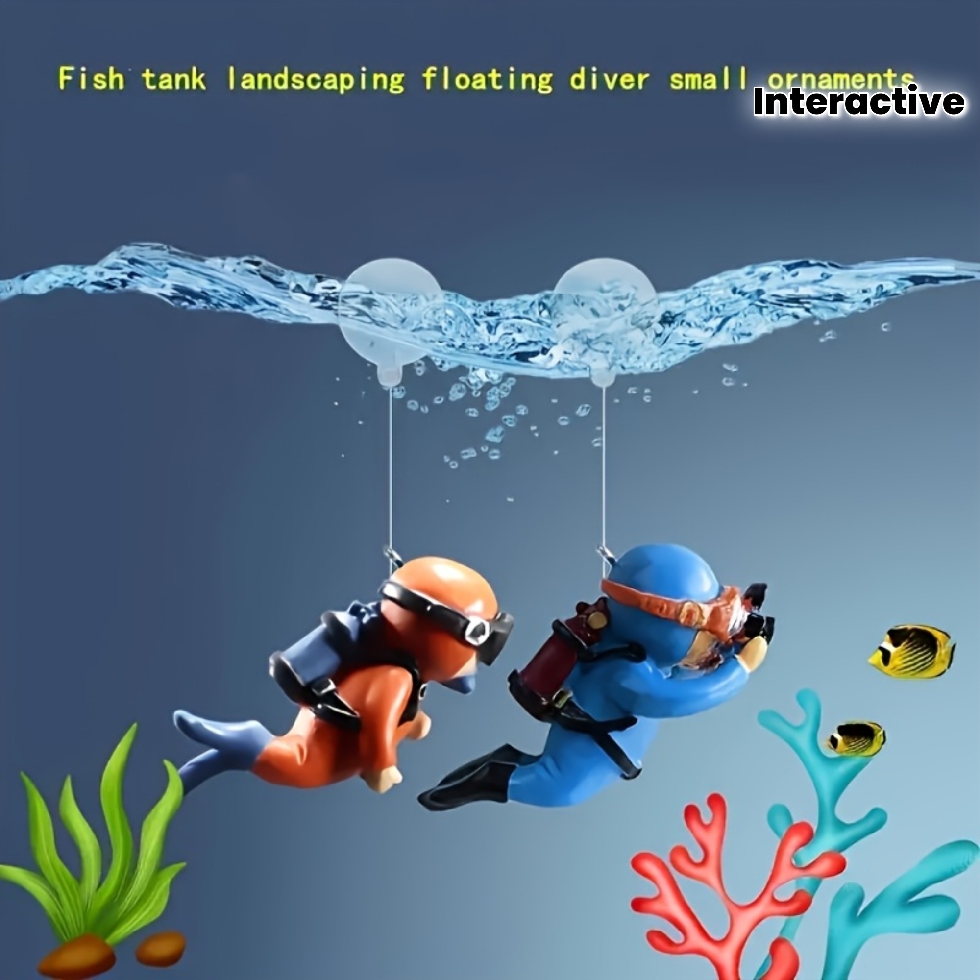 Aquarium Fish For Sale Online - 2pcs Vibrant Diver Aquarium Decorations For