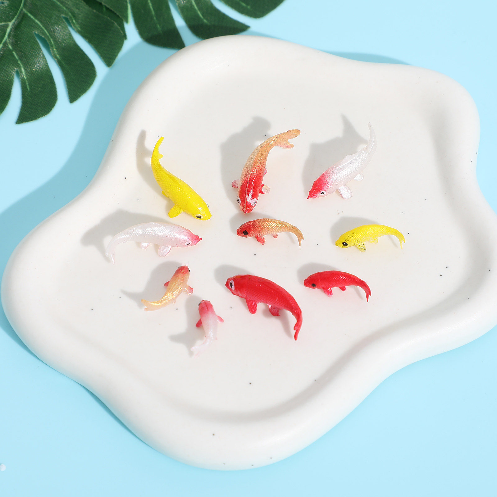 Fish Toy In Aquarium - 10Pcs Miniature Fancy Carp Simulation Colorful