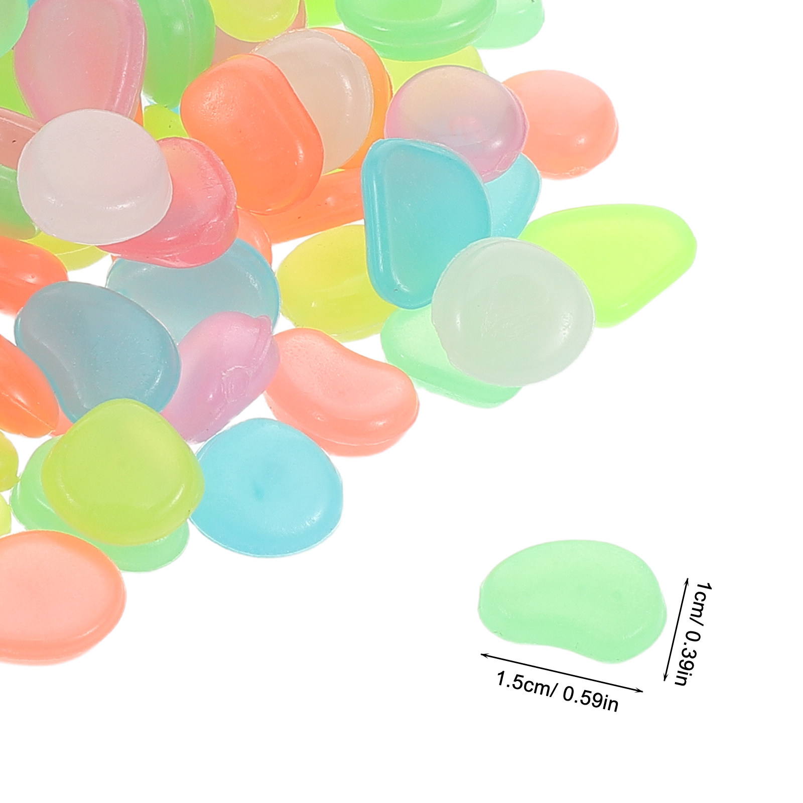 500Pcs Glow in The Dark Pebble - Aquarium Fish That Glow In The Dark recension och pris