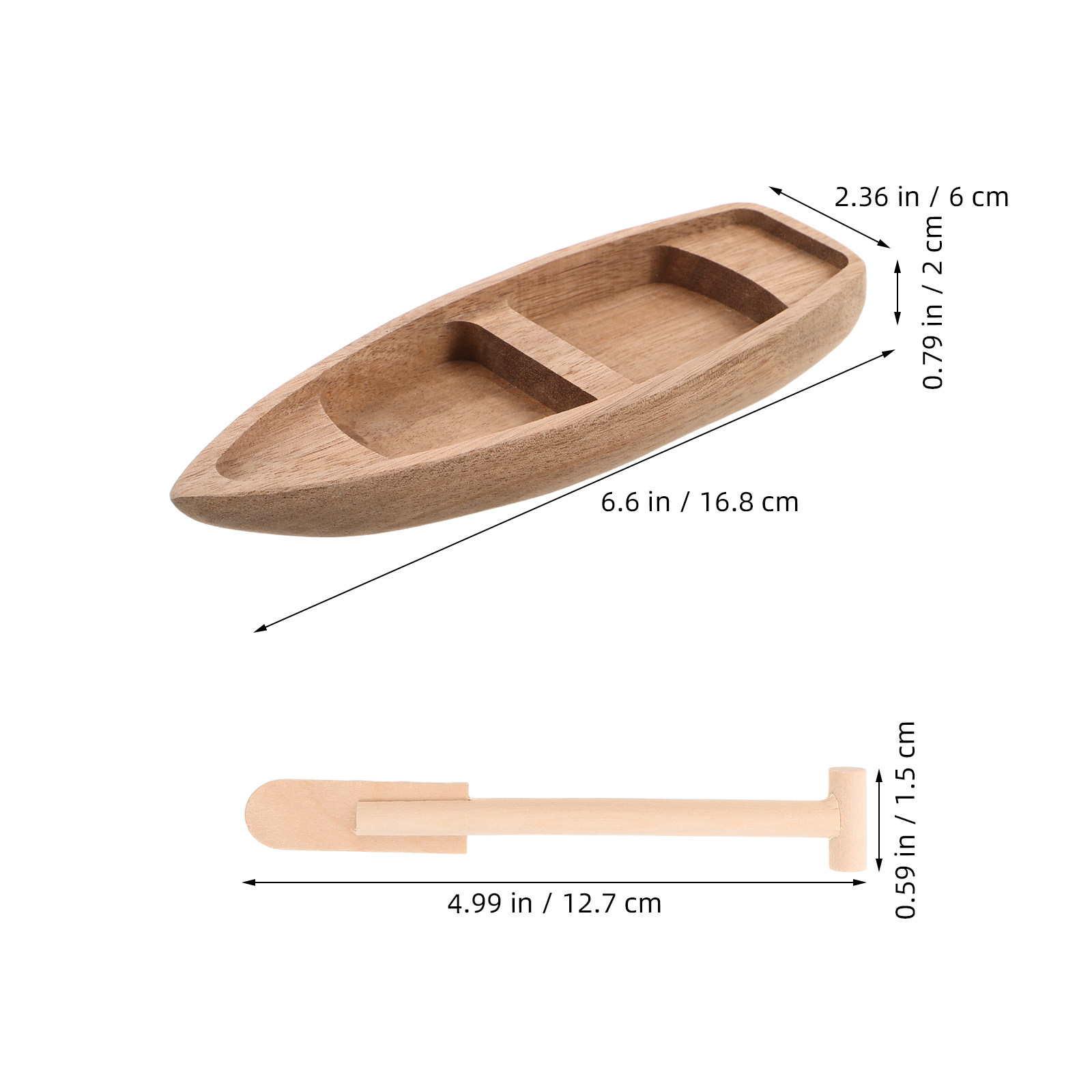 Miniature Wooden Boat Handcraf - Fish Toy In Aquarium recension och pris