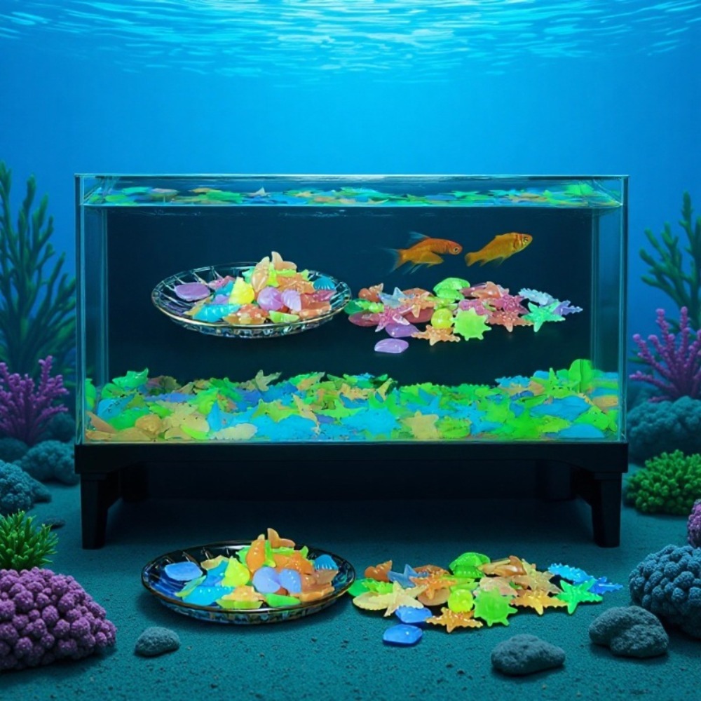 Glowing Luminous Ocean Stones  - Aquarium Fish Guppy recension och pris