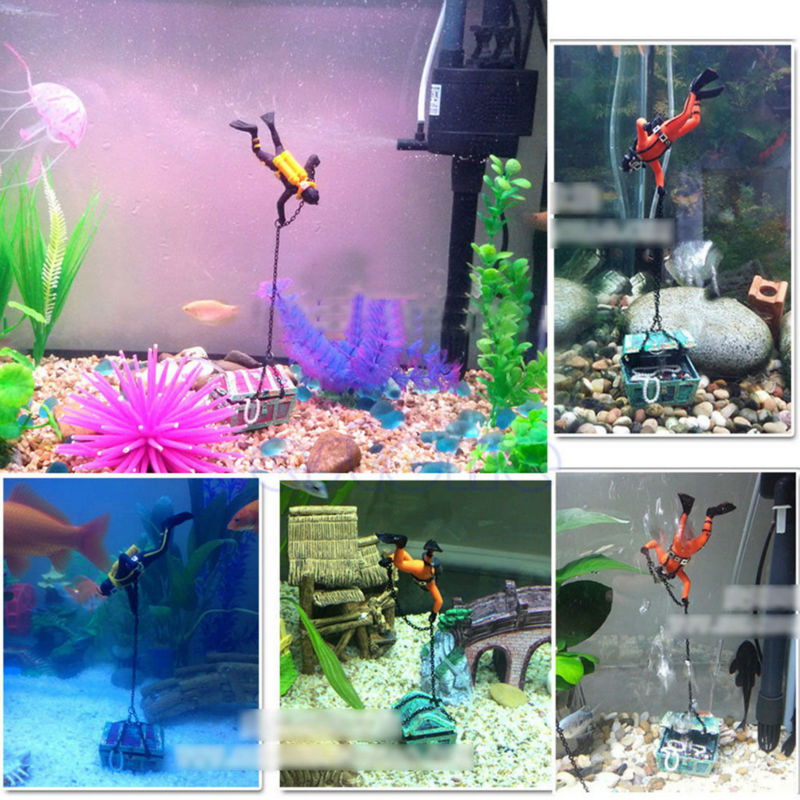 Treasure Frogman Aquarium Orna - Fish Toy In Aquarium recension och pris
