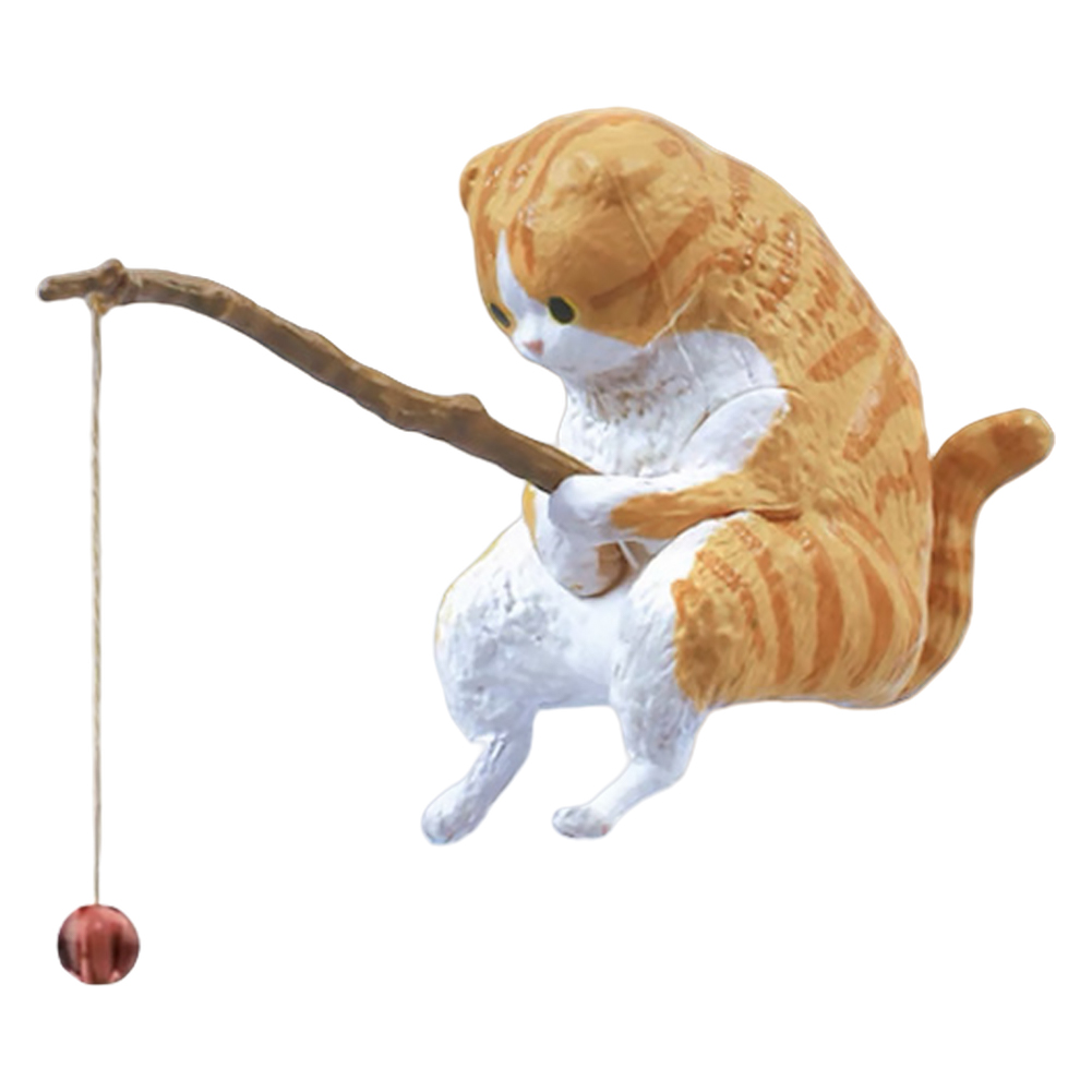 Cute Fishing Cat Figure Fish L - Fish Toy In Aquarium recension och pris