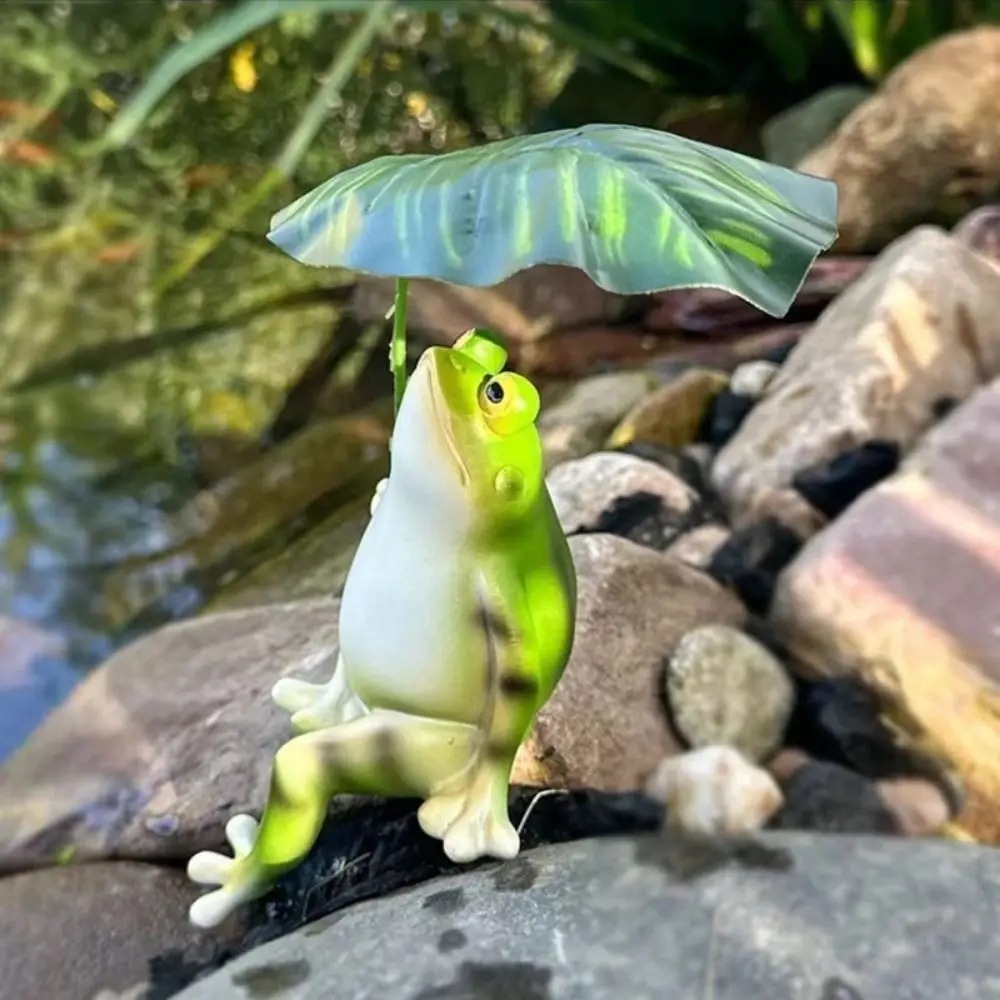 Cartoon Resin Frog Figurine Cr - Aquarium Fish Guppy recension och pris