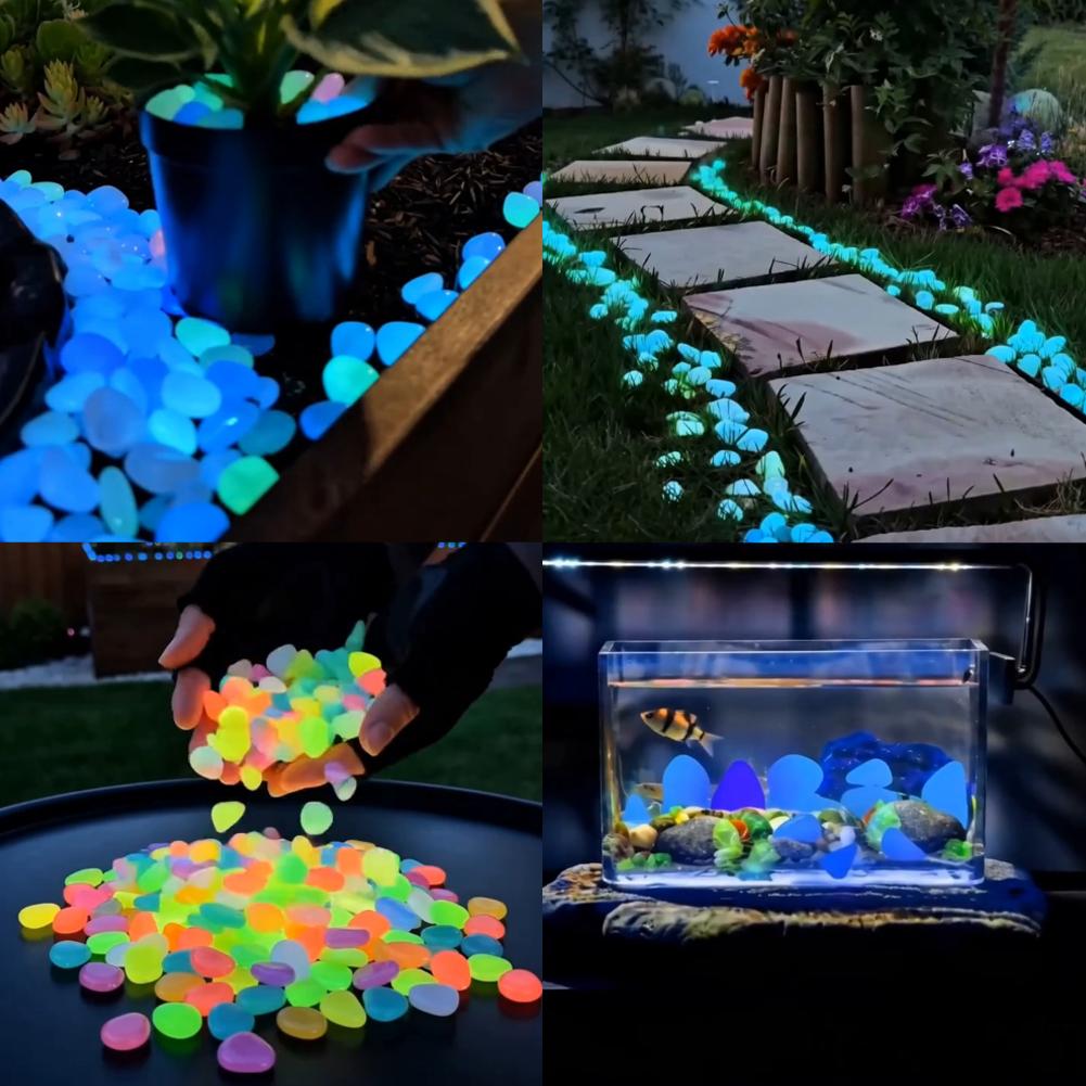 200/1000pcs Luminous Stones Gl - Aquarium Fish That Glow In The Dark recension och pris