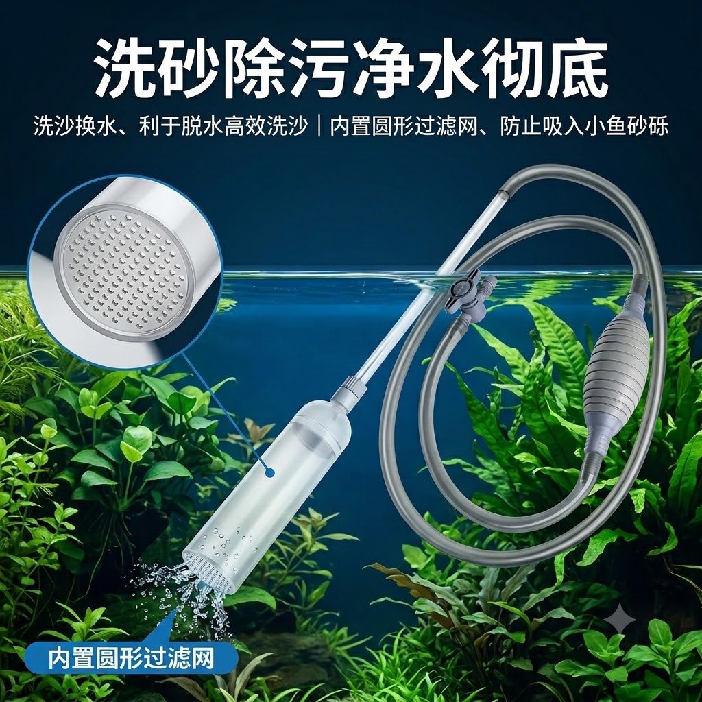 Aquarium Siphon, Manual Water  - Aquarium Fish Maintenance recension och pris