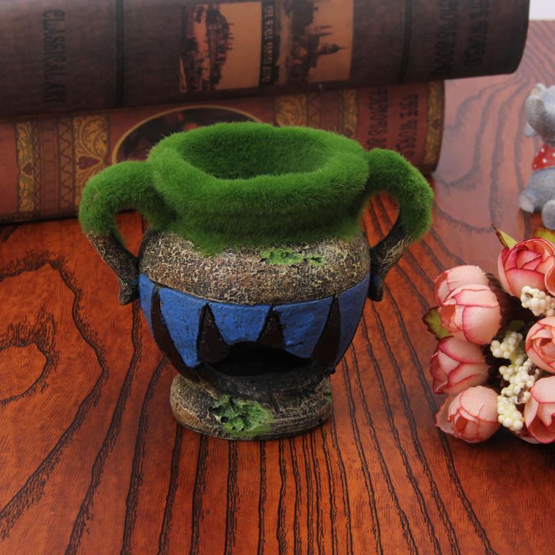 1pc Resin Vase with Moss Aquar - Aquarium Fish For Sale Online recension och pris