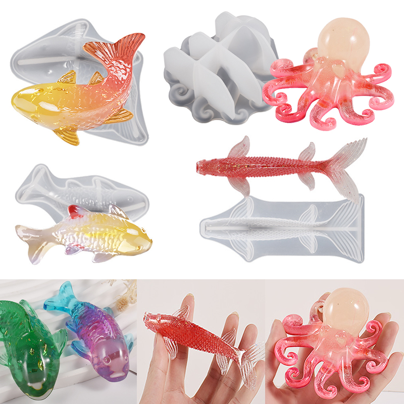 3D Koi Fish Shaped Epoxy Resin - Aquarium Fish Farm recension och pris