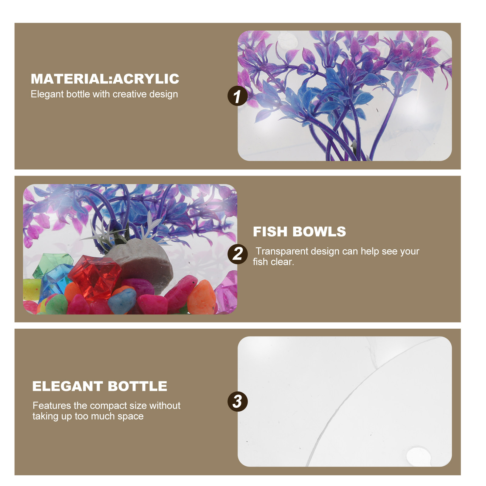 Creative Wall Mounted Acrylic  - Aquarium Fish In Bowl recension och pris