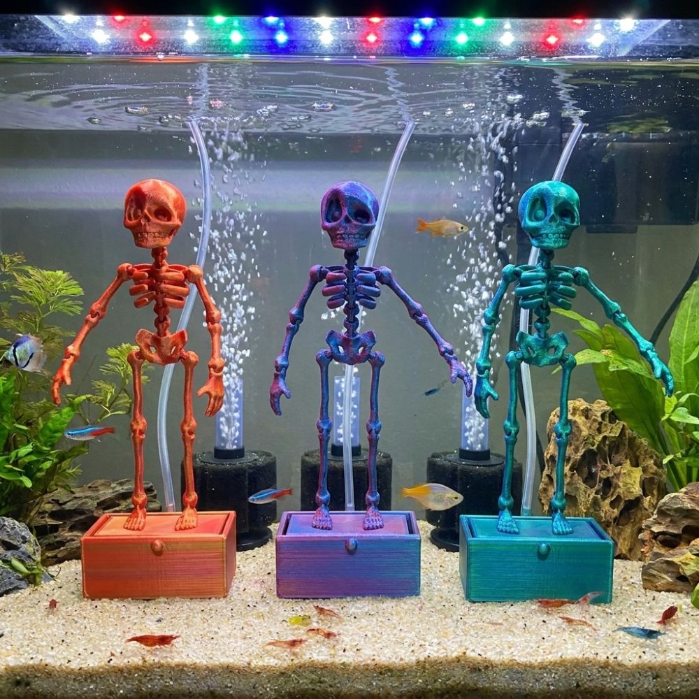 Air Pump Driven Dancing Skelet - Aquarium Fish That Glow In The Dark recension och pris
