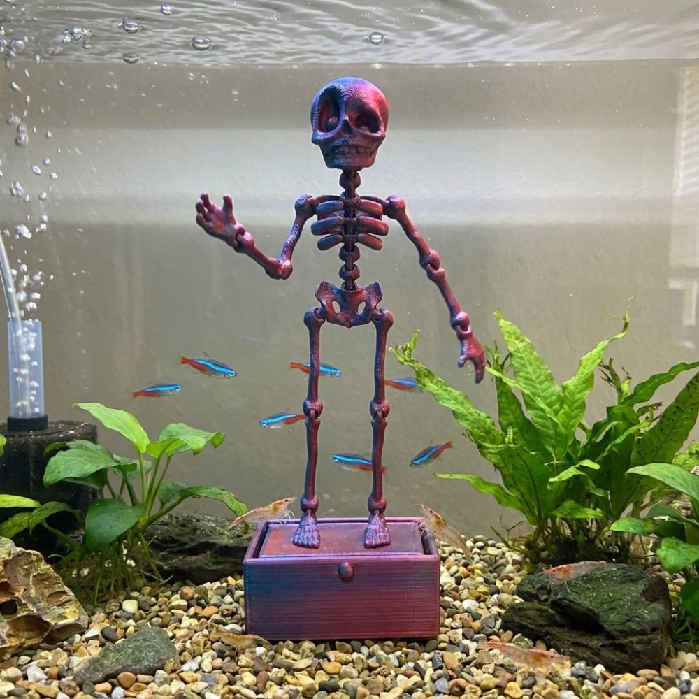 Air Pump Driven Dancing Skelet - Aquarium Fish That Glow In The Dark recension och pris