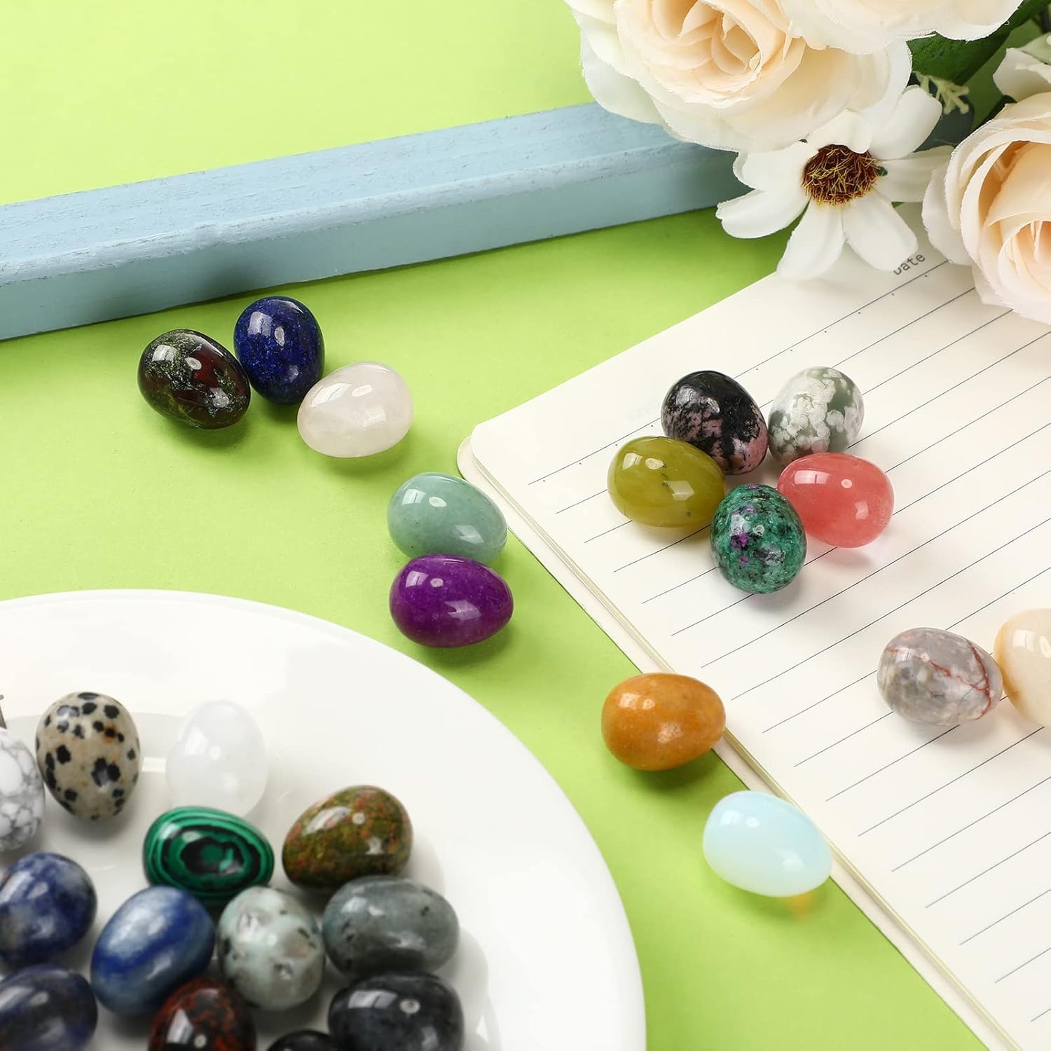 8  pcs natural crystal beads,  - Aquarium Fish Tank Price recension och pris
