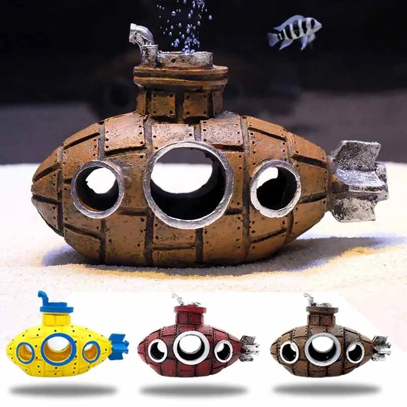 Resin Submarine Ornaments Aqua - Aquarium Fish Tank Price recension och pris