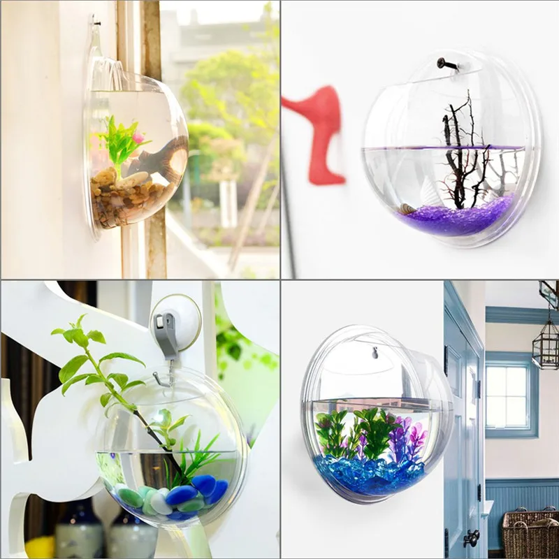 Transparent acrylic hanging wa - Aquarium Fish In Bowl recension och pris