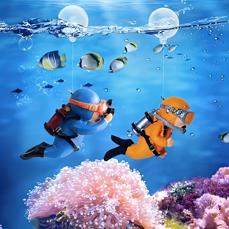 2pcs Vibrant Diver Aquarium De - Aquarium Fish For Sale Online recension och pris