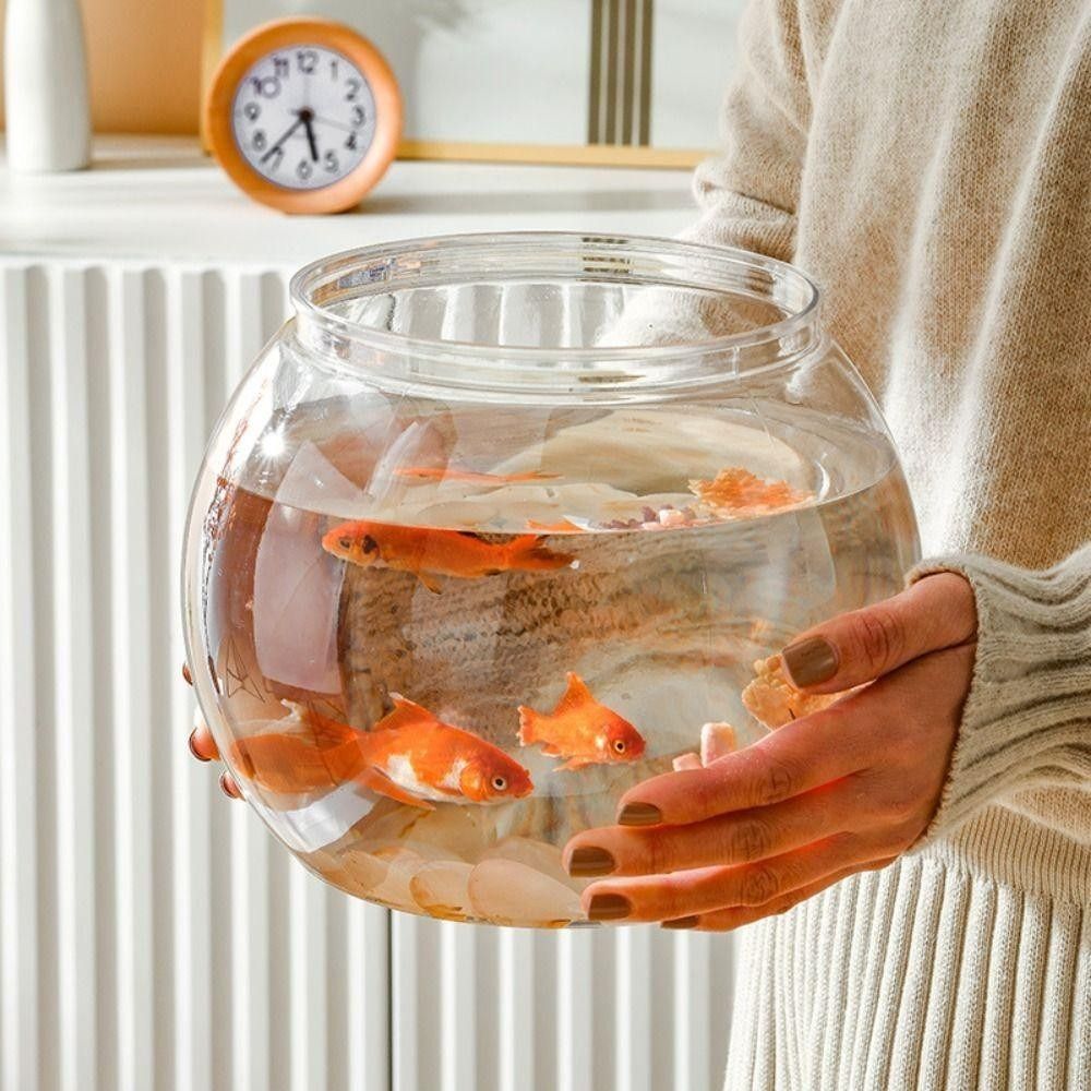 New Transparent Fish Tank Roun - Aquarium Fish In Bowl recension och pris