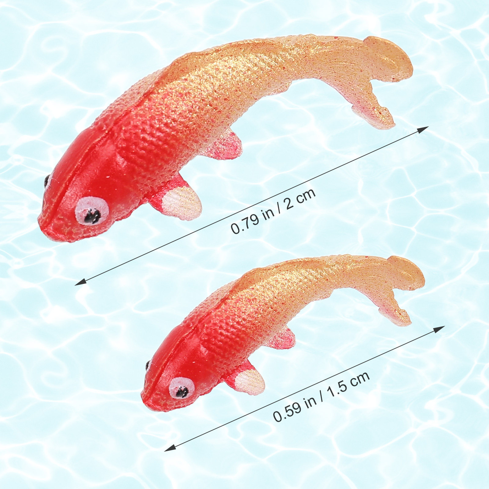 10Pcs Miniature Fancy Carp Sim - Fish Toy In Aquarium recension och pris